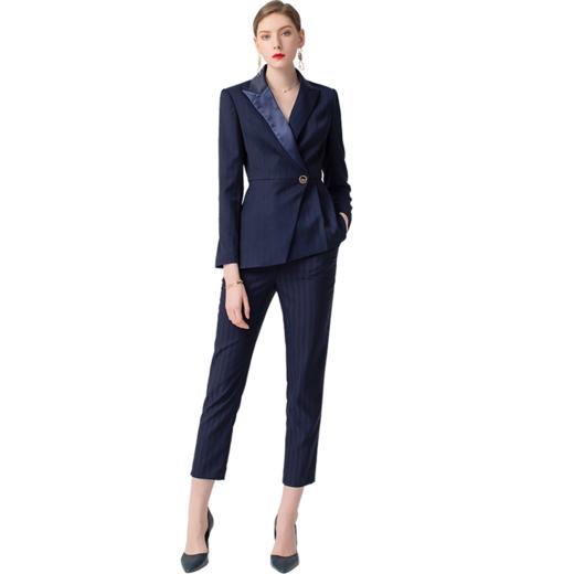 IWY/藏青色长袖西装长裤套装C0512+P0333 商品图4