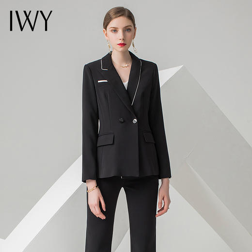 IWY/黑色长袖西装长裤套装CP811 商品图1