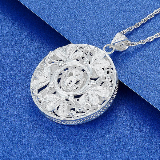 【韶华蝶梦】子佩集纯银转运蝴蝶吊坠【QFDZ002】（不含链）花丝208 商品图1