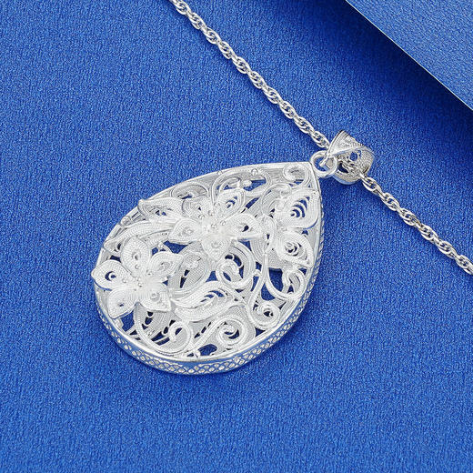 子佩集纯银花丝吊坠【WBDZ020】（不含链）花丝水滴形208 商品图2
