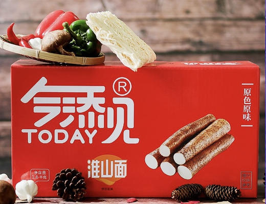 添添见 淮山面山药面 非油炸 香滑爽口 劲道十足 3.2斤/箱 商品图0