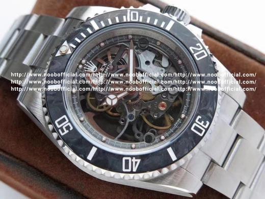 NOOB版本全镂空潜航者，RM027，根据116610为原型 是首次采用“碳纤维圈口” 全拆卸表盘以及3130机芯板只保留机芯的运行部分，可视整个机芯的运作原理，特别订制的增重型自动舵，目前为止改装 商品图12