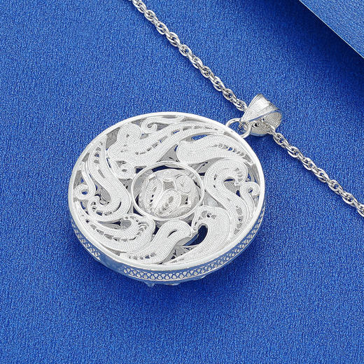 【韶华蝶梦】子佩集纯银转运蝴蝶吊坠【QFDZ002】（不含链）花丝208 商品图3