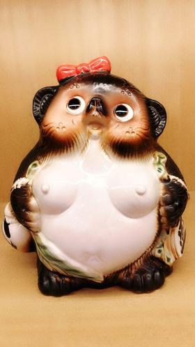 石村日本进口福狸摆件