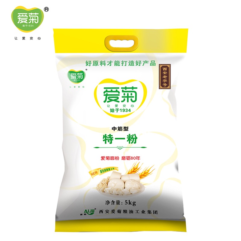 爱菊 中筋型特一面粉 5kg