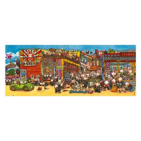 【折扣商品 不退不换】1000片 平面拼图 H2408 全景长版拼图-上街兔-理想城市