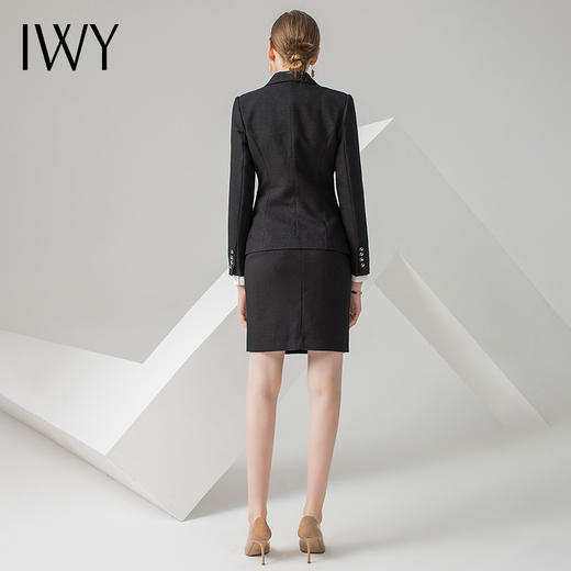 IWY/黑色长袖西装半裙套装CS85 商品图3