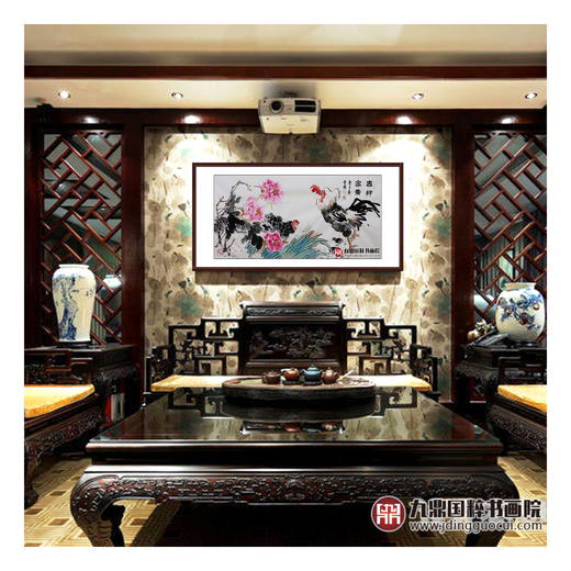 高云鹏《吉祥富贵》68*138cm 花鸟横幅作品 餐厅/茶室挂画 商品图2