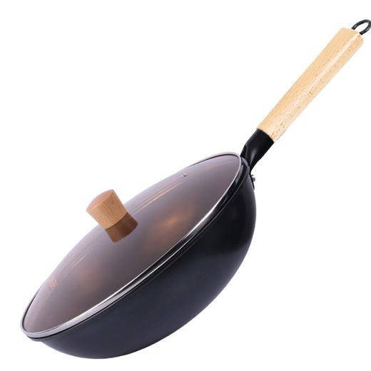 【官方正品保证】	欧乐菲无涂层聚油精铁锅炒锅中式爆炒老铁锅炒菜锅章铁匠系列电磁炉燃气煤气灶通用 32cm-OLOT32B1 商品图2