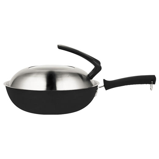 德国欧乐菲铁炒锅中华老铁锅小锤锻打炒菜锅章铁匠系列 32cm 商品图0