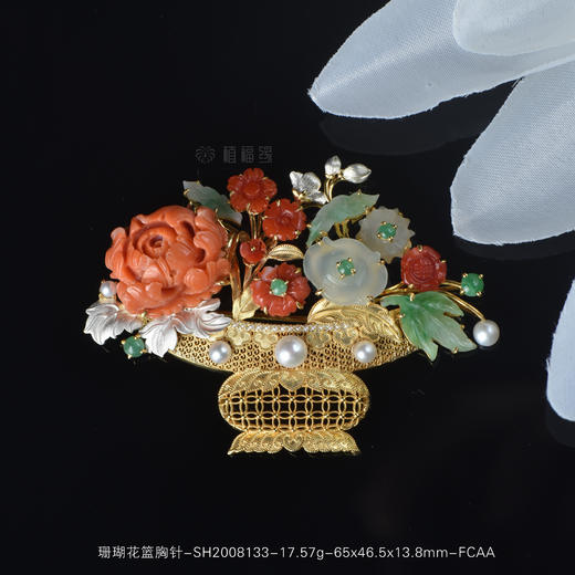 【一览富贵】sh花篮胸针-SH2008133 商品图0