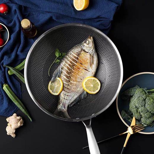 欧乐菲米力士蜂巢316不锈钢炒锅全面屏32cm 商品图4