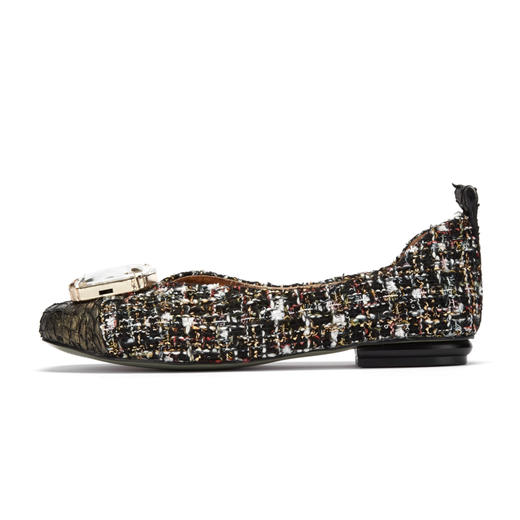 西村名物2020秋季新品奢华钻饰小香风V口单鞋X20CE31861 商品图4