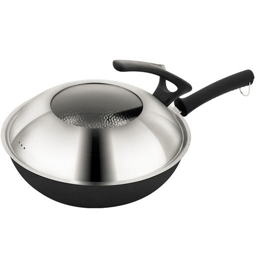 德国欧乐菲铁炒锅中华老铁锅小锤锻打炒菜锅章铁匠系列 32cm 商品图3