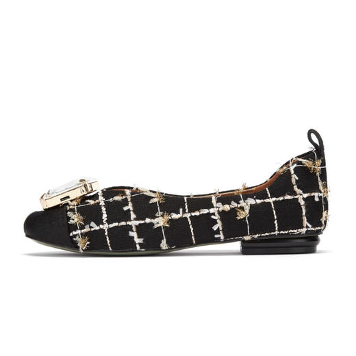 西村名物2020秋季新品奢华钻饰小香风V口单鞋X20CE31861 商品图2