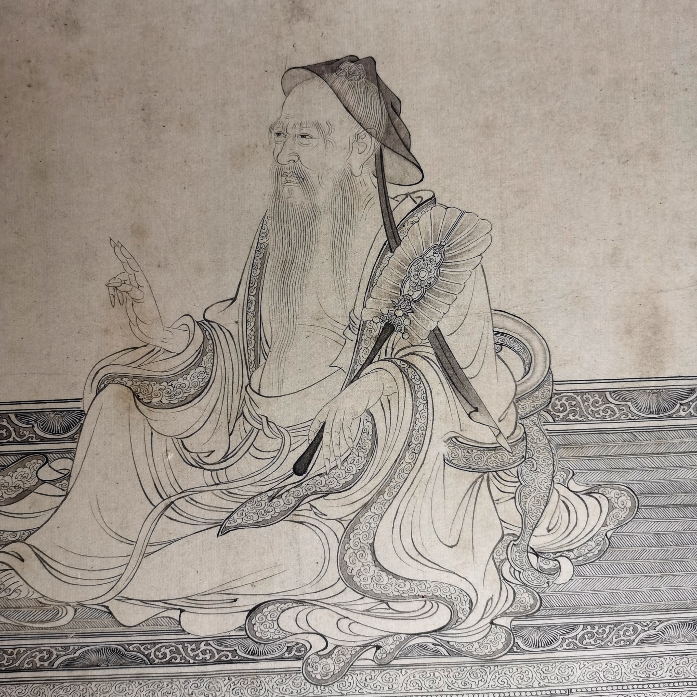 【定制书画】（北宋）李公麟《维摩演教图》纸本 手卷 馆藏书画高仿复制艺术品（付款后28天内发货）