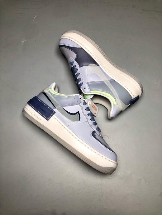 耐克/Nike WMNS Air Force 1 Shadow全新少女系解构主义设计 马卡龙蓝绿 空军一号轻量增高低帮百搭板鞋 为经典设计注入玩味元素 分层结构、加大中底及双重品牌标志 商品图0