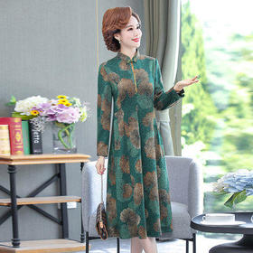 MFY-2038秋季新款高贵气质印花收腰连衣裙