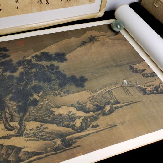 【定制书画】（南宋）刘松年《四景山水》绢本 手卷 馆藏书画高仿复制艺术品（付款后28天内发货） 商品图6