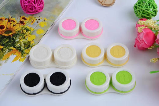 050隐形眼镜双联盒（颜色随机拿20个一包） 商品图0