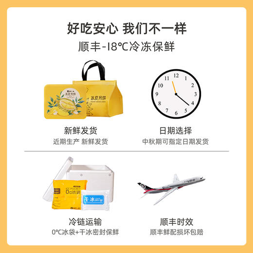 组合冰皮月饼600克(100克*6)【含礼品袋】  | 榴芒一刻 商品图9