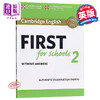 【中商原版】剑桥FCE考试校园版2 真题集：学生书（无答案）英文原版 Cambridge English First for Schools 2 Students Book without answe 商品缩略图0