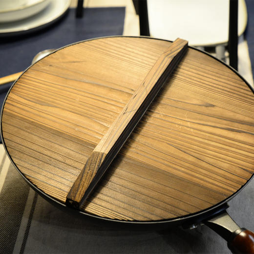 德国欧乐菲章铁匠手工捶打老式炒锅圆底铁锅 明火使用 32cm 商品图4