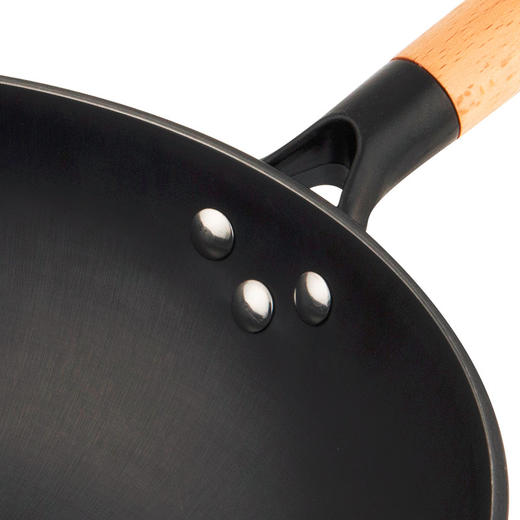 【官方正品保证】	欧乐菲无涂层聚油精铁锅炒锅中式爆炒老铁锅炒菜锅章铁匠系列电磁炉燃气煤气灶通用 32cm-OLOT32B1 商品图6