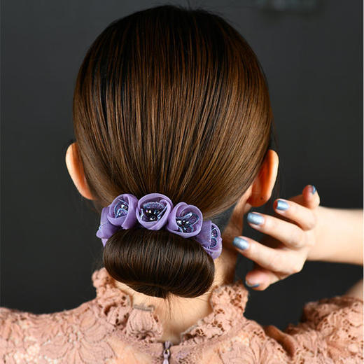 lbe-nj076新款气质花朵丸子头盘发器