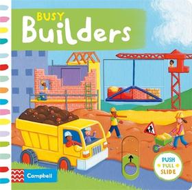 英文原版进口绘本Busy Builders儿童玩具机关启蒙书图画 纸板书