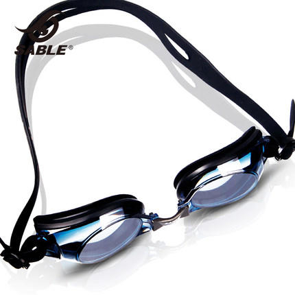 黑貂近视泳镜防水防雾高清大框带度数游泳眼镜男女游泳镜620PT-200度 商品图1