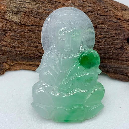 派瑞翡翠 翡翠观音 糯种 飘绿花 商品图3