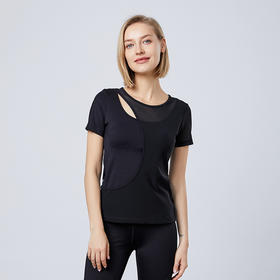 卡益裸感短袖T恤KN03509女士瑜伽服