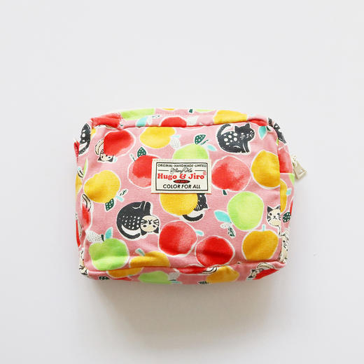 HUJI祤集Motley收纳包插画苹果小猫 商品图0