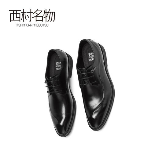 西村名物2020秋季新款男士皮鞋牛皮革软底商务休闲德比鞋X10CV31471 商品图2