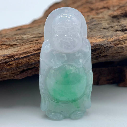 派瑞翡翠 翡翠站佛 糯种 绿色 商品图3