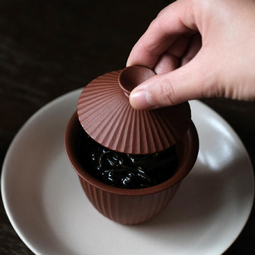 自觉堂丨紫砂盖碗 原矿朱泥
 110ml 商品图2