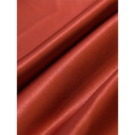 【丝缎霓裳】红铜色丝缎质感立裁不规则连衣裙 商品图4