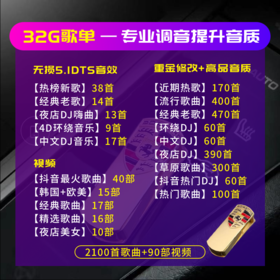 【砍价享好物】车载音乐U盘 上千首音乐随时点燃你的路途