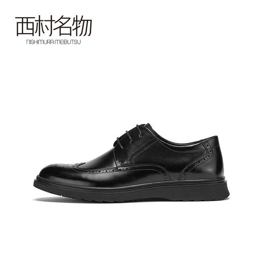 西村名物2020秋季新款男士皮鞋平跟时尚花卉钉孔布洛克鞋X10CV31511 商品图1
