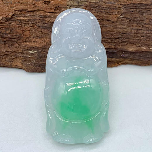 派瑞翡翠 翡翠站佛 糯种 绿色 商品图0