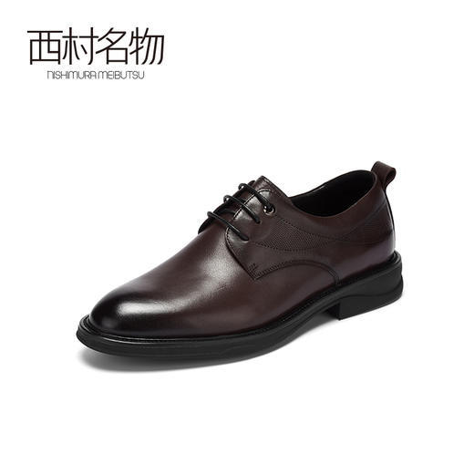 西村名物2020秋季新款男士皮鞋牛皮革商务正装气质德比鞋X10CV31461 商品图4