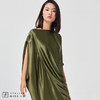 【丝缎霓裳】月光绿丝缎质感立裁不规则连衣裙 商品缩略图2