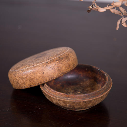 清代  瘿木一木整挖盖盒 商品图2