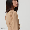 【宝藏ONE PIECE】浅驼压褶方领设计感连衣裙 商品缩略图3