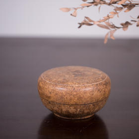 清代  瘿木一木整挖盖盒