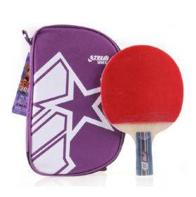 红双喜乒乓球拍单拍 红双喜二星级直拍单只(A2006)带拍套