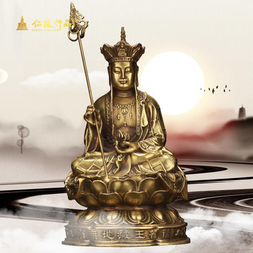 纯铜地藏圣像家居摆件 商品图0
