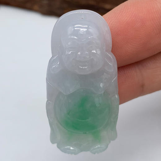 派瑞翡翠 翡翠站佛 糯种 绿色 商品图2