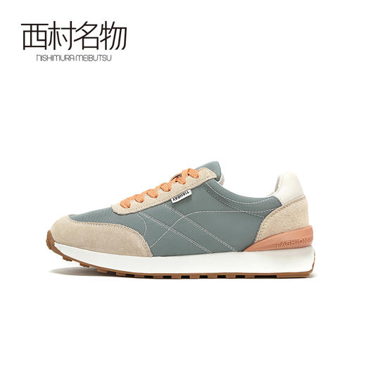 西村名物2020秋季新款老爹鞋女低跟系带舒适增高休闲运动鞋X20CM31831 商品图1